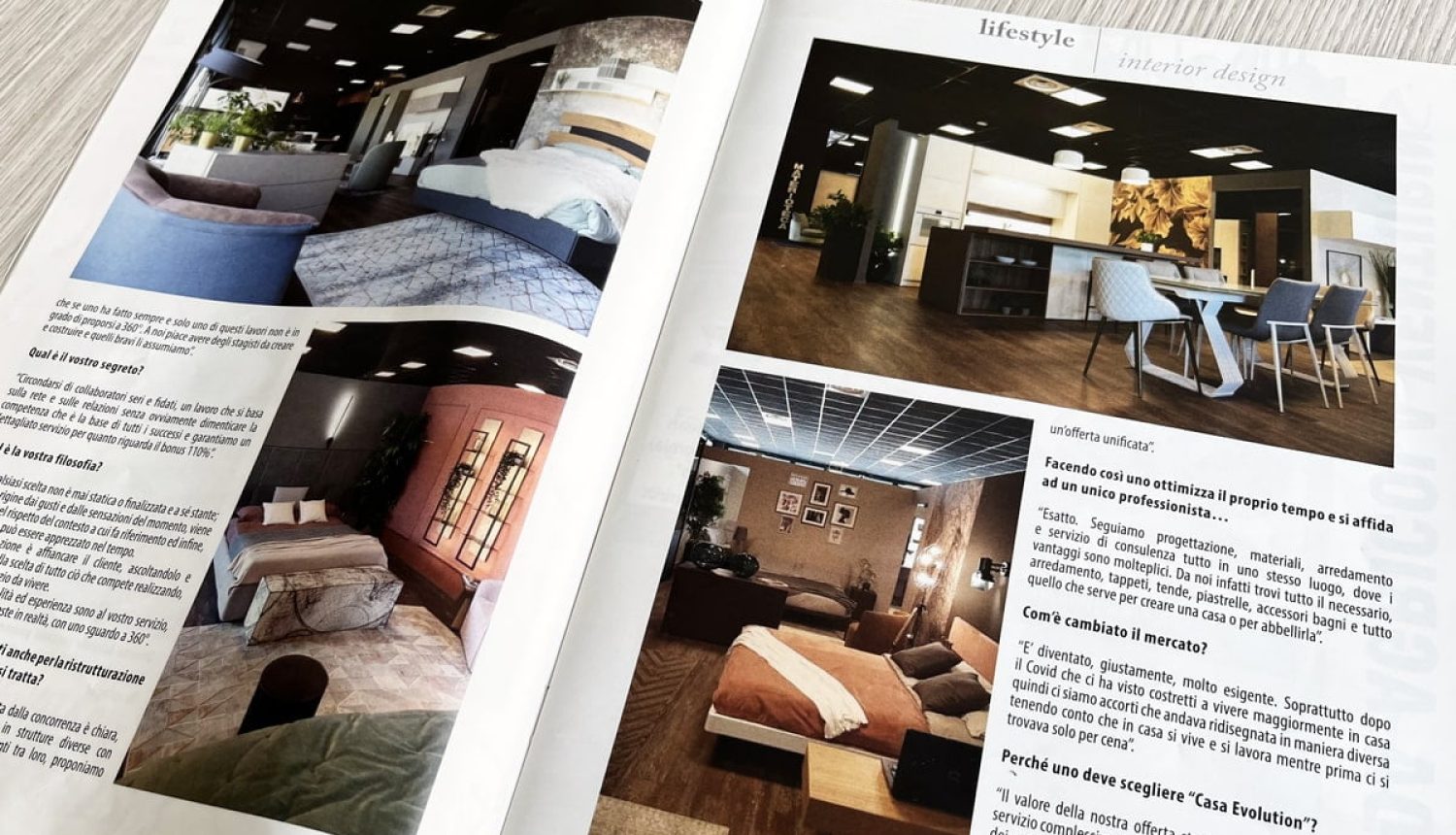 Our interview on Treviso 30 News “Casa Evolution’s progress in furnishing”