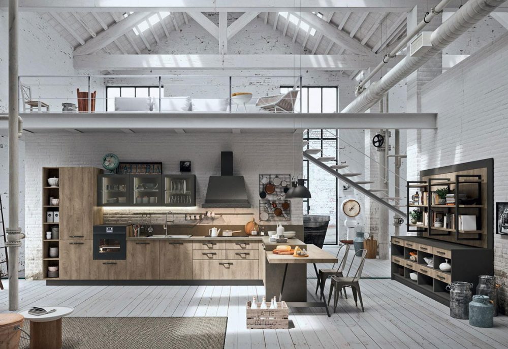 Cucina in stile industrial