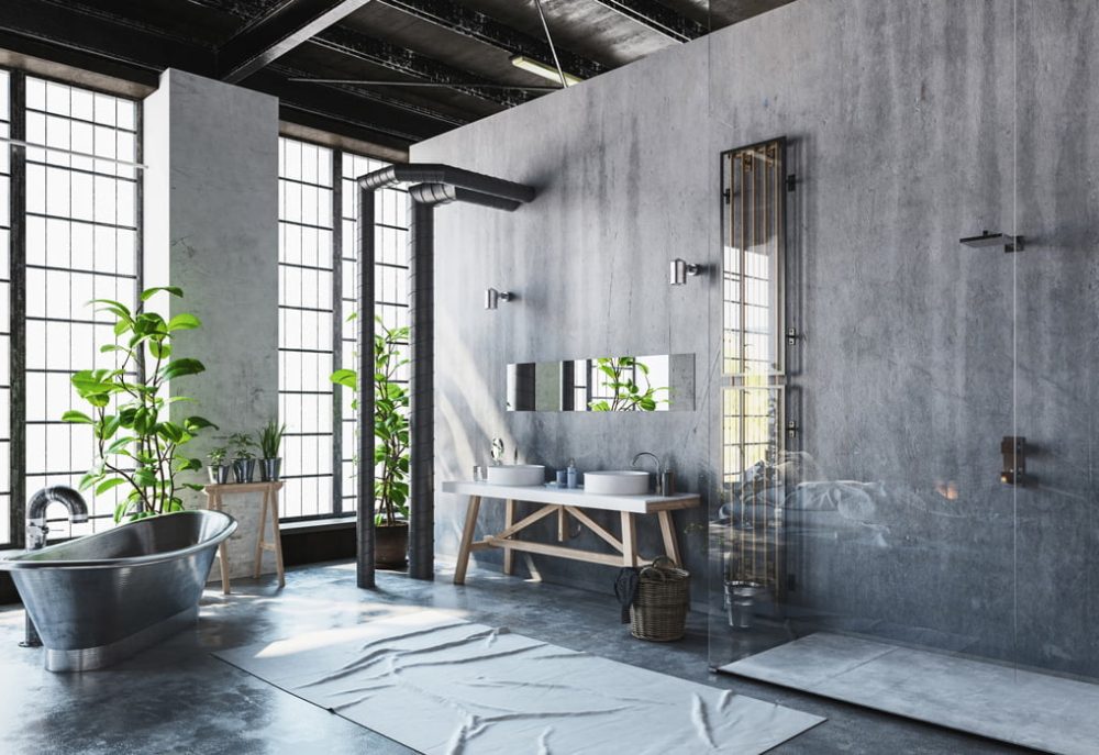 Arredo bagno in stile industrial