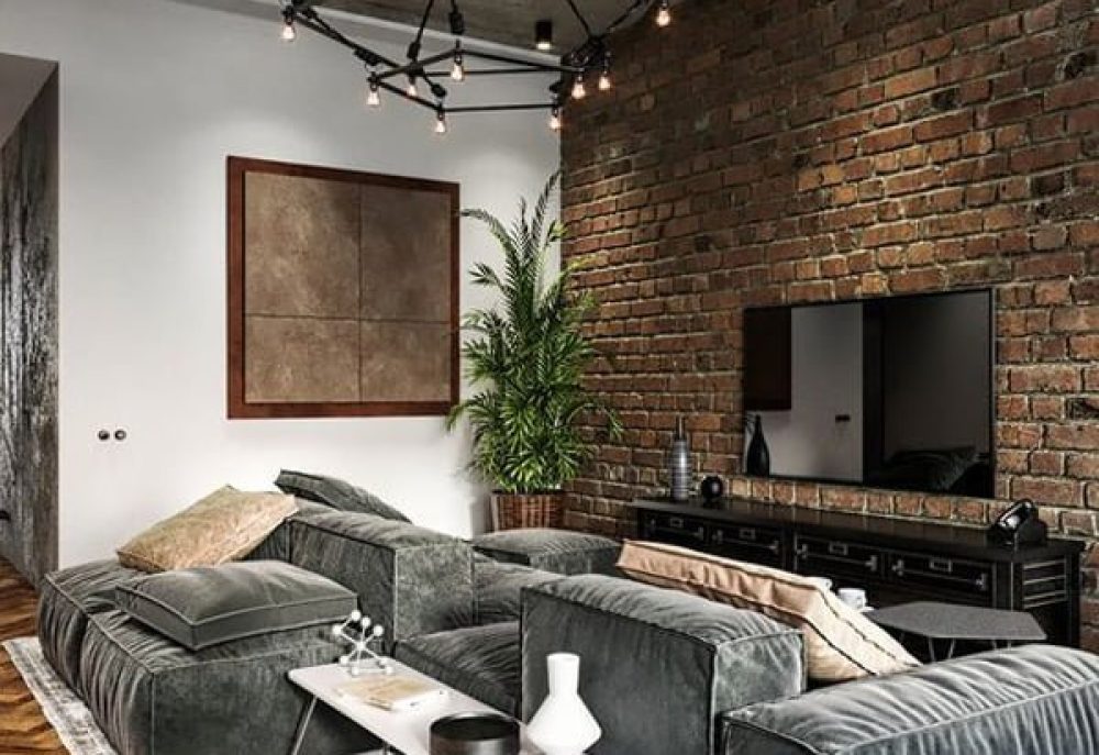 Soggiorno in stile industrial