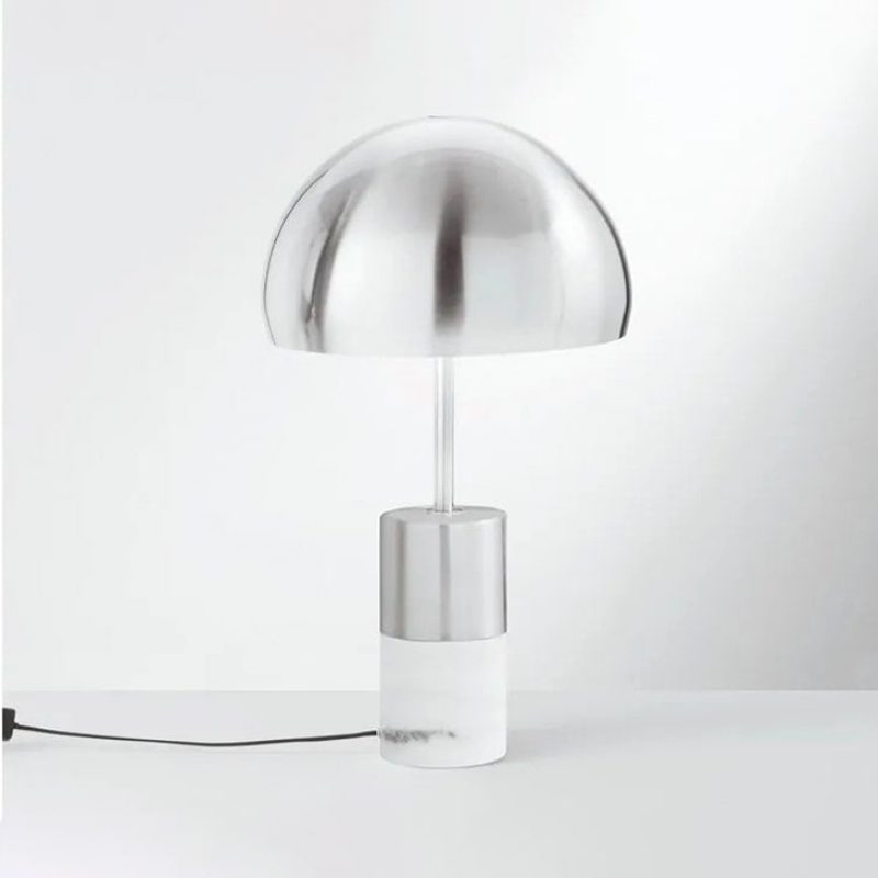 Lampada da tavolo Igea metallo effetto marmo