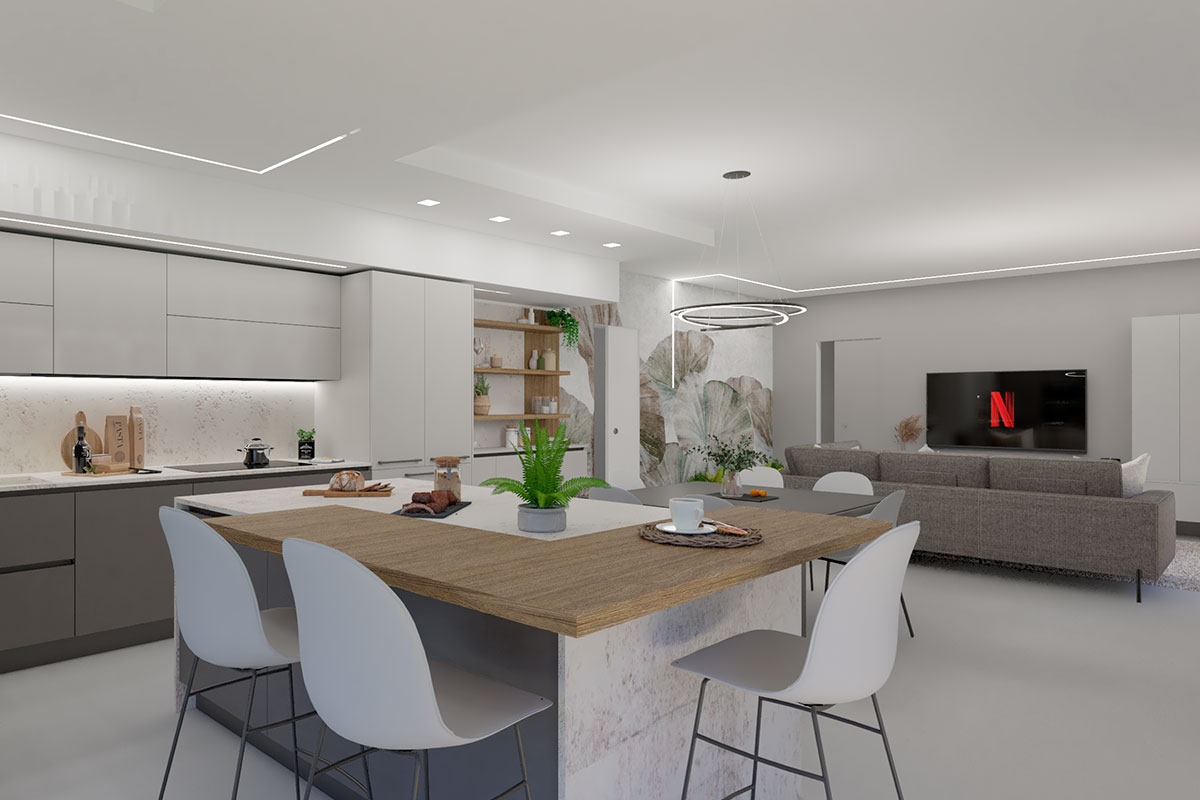 Idee salvaspazio utilizza luci a LED incassate o faretti direzionabili