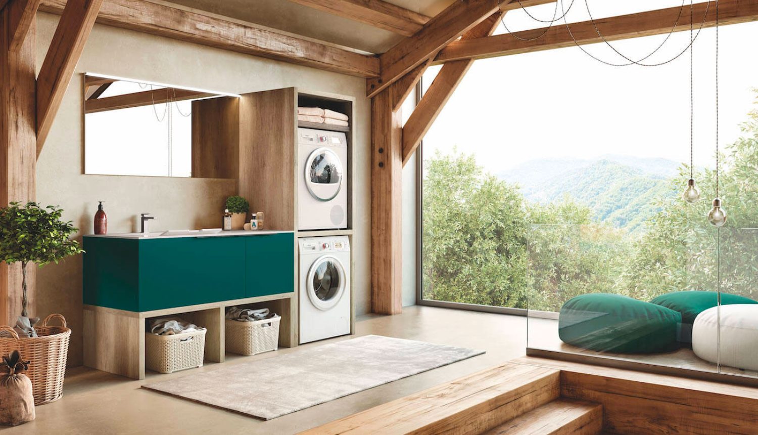 Come progettare un bagno con lavanderia invisibile: idee salvaspazio