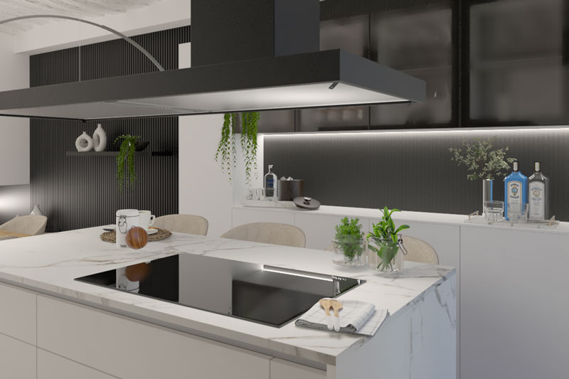 Palette colori bicolor per cucine di tendenza interior design