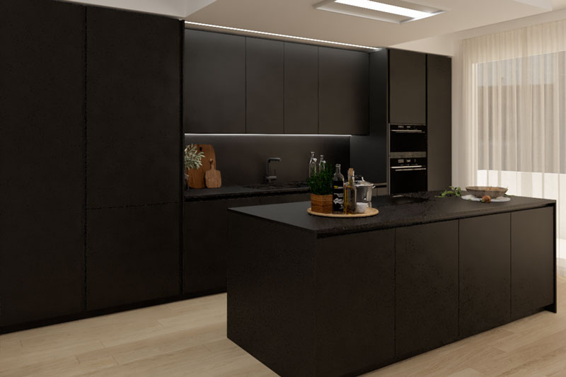 Palette colori scuri per cucine di tendenza interior design