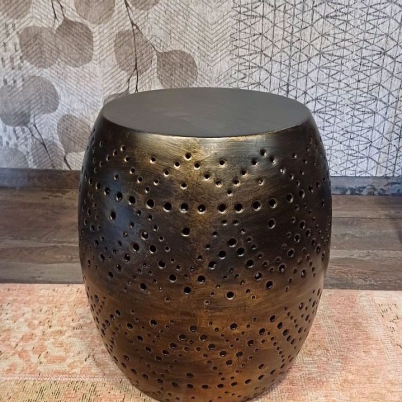 Sgabello in Ottone Anticato Design Industriale by Bizzotto