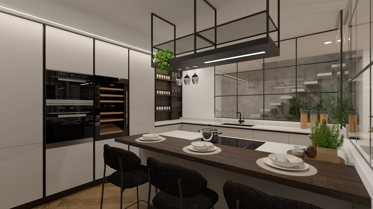 Arredamento industriale per la casa: open space, metallo, legno grezzo e design su misura Casa Evolution